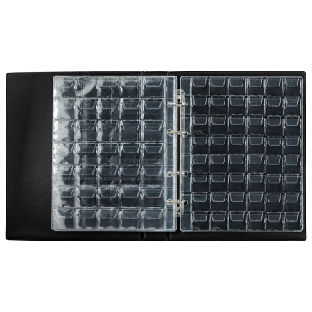 Альбом нумизмата для 297 монет и 6 бон (купюр) "OPTIMA", 230х270 мм, ПВХ, коричневый, STAFF, 238077 - Альбомы для монет и купюр