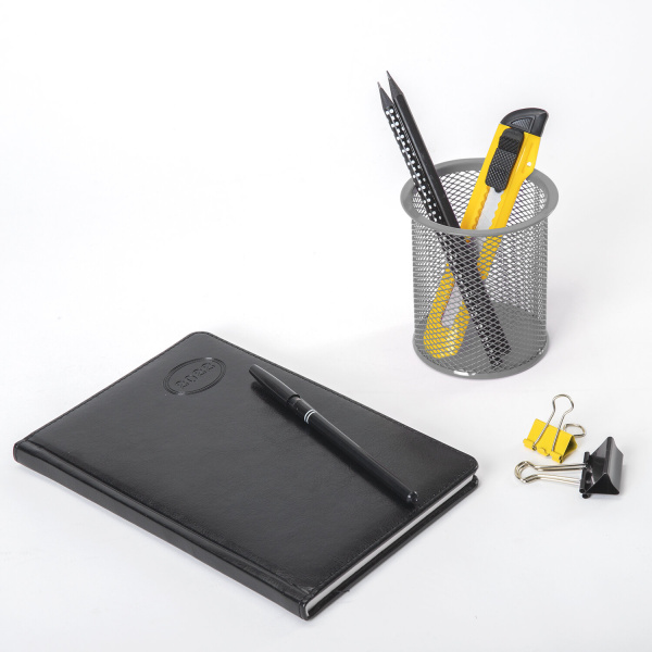 Подставка-органайзер BRAUBERG "Germanium" круглое основание, 100х89 мм, серебро, металическая, 237988 - Подставки канцелярские без наполнения