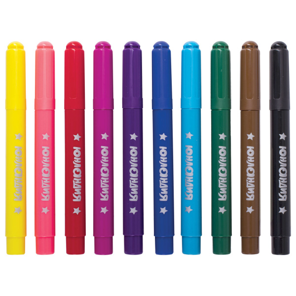 Фломастеры ЮНЛАНДИЯ 10 цветов, "ЮНЛАНДИК В АРКТИКЕ", утолщенные, ударопрочный наконечник, ПВХ, 151429 - Фломастеры классические