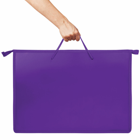Папка для рисунков и чертежей ПИФАГОР А3, пластик, фиолетовая, 271136 - Портфели и папки для рисунков и чертежей