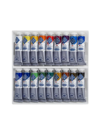 Набор темперных художественных красок "Мастер-Класс" картон, 18 цв. в тубах по 18мл - Темперные краски художественные в наборах