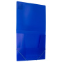 Папка на резинках BRAUBERG "Neon", неоновая, синяя, до 300 листов, 0,5 мм, 227463 - Папки на резинках пластиковые