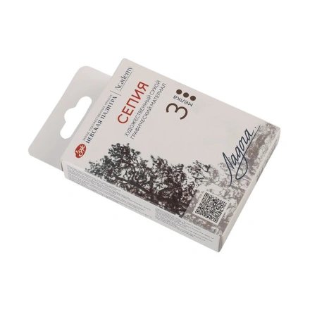 Набор сухих художественных графических материалов "Ладога": сепия 3 мелка - Мел, графит, сепия, сангина, соус, уголь художественные