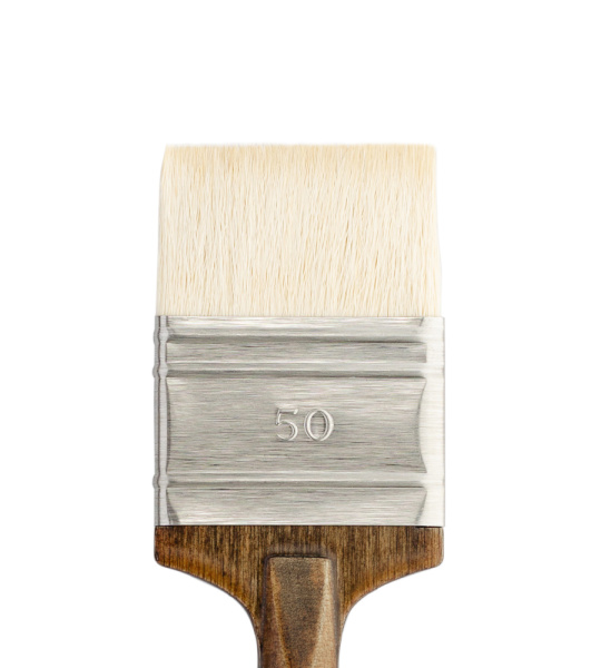 Флейц Roubloff белая коза плоский №50 серия 5G2NС - Кисти художественные из натурального волоса