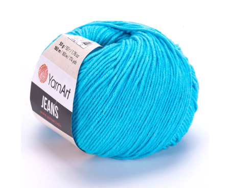 Пряжа YarnArt Jeans №33 (бирюза) - 2 мотка