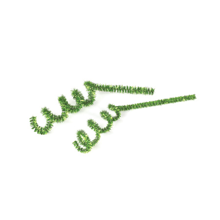 Проволока синельная для творчества "Блестящая", зеленая, 30 шт., 0,6х30 см, ОСТРОВ СОКРОВИЩ, 661542 - Проволока синельная (пушистая)