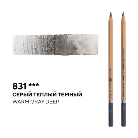 Карандаш профессиональный акварельный серый теплый темный №831 Белые ночи
