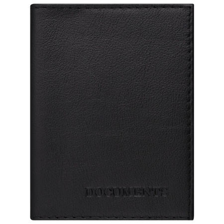Обложка для автодокументов натуральная кожа галант, "DOCUMENTS", черная, BRAUBERG, 237208 - Обложки для автодокументов и бумажники водителя