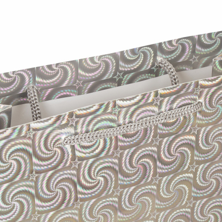 Пакеты подарочные 26x12,7x32,4 см, ЗОЛОТАЯ СКАЗКА голография, ассорти, 10 штук - Подарочные пакеты