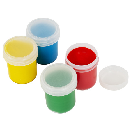 Краски пальчиковые для малышей от 1 года, 4 цвета по 40 мл, BRAUBERG KIDS, 192278 - Краски для детского творчества