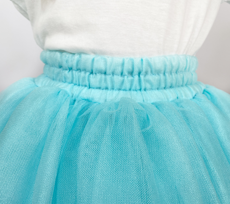 Юбка нарядная из фатина голубая - Юбки