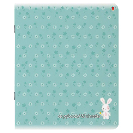 Тетрадь А5 48 л. АЛЬТ скоба, клетка, Soft Touch, "ЗЕФИРНЫЕ ЗАЙЧАТА" (5 видов), 7-48-747 - Тетради 40-48 листов