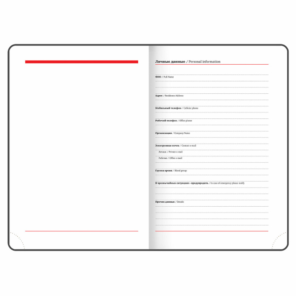 Ежедневник недатированный А5 (138х213 мм), BRAUBERG VISTA, под кожу, гибкий, 136 л., "Paris", 111992 - Ежедневники с покрытием "под кожу и ткань"