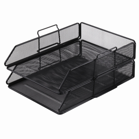 Настольный набор из металла BRAUBERG "Germanium", 7 предметов, черный, 231962 - Настольные наборы из металла