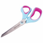 Ножницы BRAUBERG "Universal", 216 мм бирюзово-фиолетовые, ассиметричные, ребристые резиновые вставки, 236453 - Ножницы универсальные