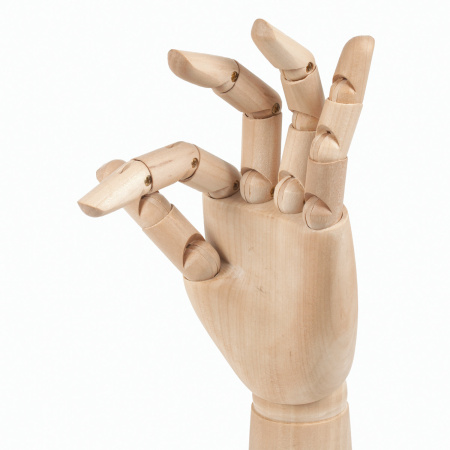 Манекен художественный BRAUBERG ART CLASSIC "РУКА", высота 30 см., мужская правая, дерево, 191297 - Манекены