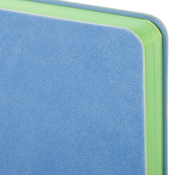 Ежедневник недатированный МАЛЫЙ 100х150 мм А6 BRAUBERG "Metropolis Mix", под кожу, 136 л., голубой, 113307 - Ежедневники с покрытием "под кожу и ткань"