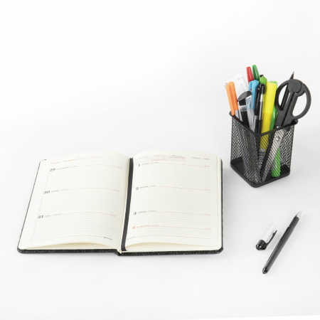 Подставка-органайзер BRAUBERG "Germanium", металлическая, квадратное основание, 98х80х80 мм, черная, 231938 - Подставки канцелярские без наполнения