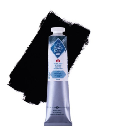 Краска темперная ПВА "Мастер-Класс" глубоко-черная цв. № 804 туба 46 мл