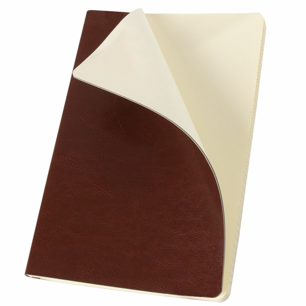 Блокнот А5 (148x218 мм), BRAUBERG "Metropolis Ultra", под кожу, 80 л., резинка, клетка, коричневый, 111023 - Бизнес-блокноты и бизнес-тетради