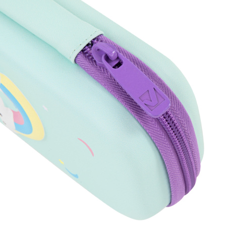 Пенал BRAUBERG, 1 отделение, 1 откидная планка, EVA 3D, 22х10х5 см, "Unicorn", 270699 - Пеналы каркасные