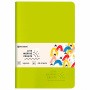 Тетрадь 48 л. в клетку обложка кожзам SoftTouch, сшивка, A5 (147х210мм), САЛАТОВЫЙ, BRAUBERG RAINBOW, 403878 - Тетради 40-48 листов
