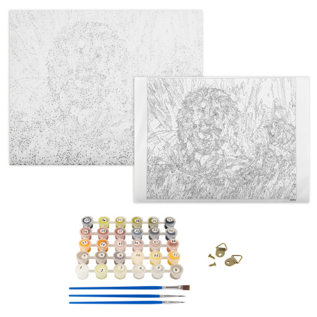 Картина по номерам 40х50 см, ОСТРОВ СОКРОВИЩ "Молодой папаша", на подрамнике, акрил, кисти, 662906 - Картины по номерам