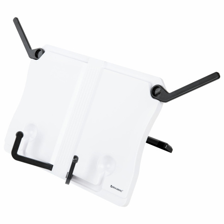 Подставка для книг и учебников BRAUBERG White, регулируемый угол наклона, прочный ABS-пластик, 238063 - Подставки для книг