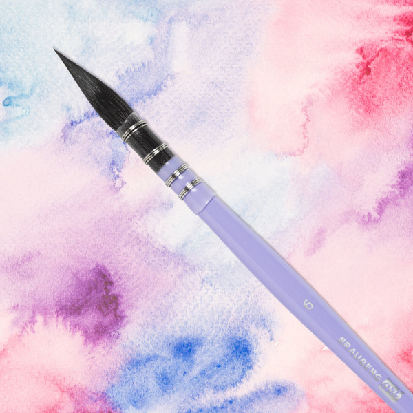 Кисть художественная профессиональная, белка, микс, круглая, № 6, BRAUBERG ART CLASSIC, 200952 - Кисти художественные из натурального волоса