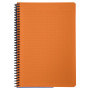 Тетрадь А5, 80 листов, BRAUBERG "Metropolis", спираль пластиковая, клетка, обложка пластик, ОРАНЖЕВЫЙ, 403400 - Тетради более 60 листов