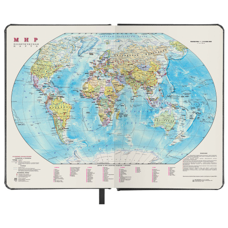 Ежедневник недатированный А5 138х213 мм BRAUBERG "Iguana" под кожу, 160 л., черный, 125089 - Ежедневники с покрытием "под кожу и ткань"