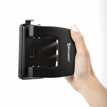 Дырокол металлический BRAUBERG "Classic", до 25 листов, черный, 229697 - Дыроколы настольные