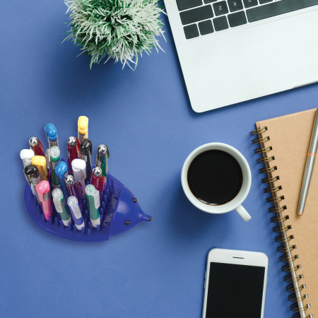 Подставка-держатель ПИФАГОР "Ежик" для пишущих принадлежностей, настольная, пластик, АССОРТИ, 237173 - Подставки канцелярские без наполнения