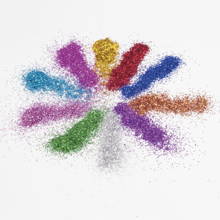 Блестки (глиттер) для декора, поделок, DIY, творчества, оформления, ОСТРОВ СОКРОВИЩ, НАБОР 10 цветов по 4 грамма, блистер, 662229 - Блестки для декора