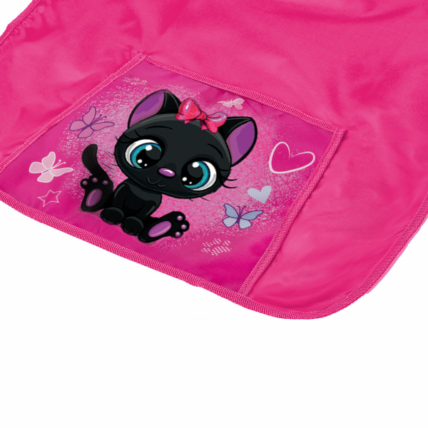 Фартук с нарукавниками для уроков труда ПИФАГОР, 1 карман, 44x55 см, "Black kitten", 270922 - Аксессуары для рисования