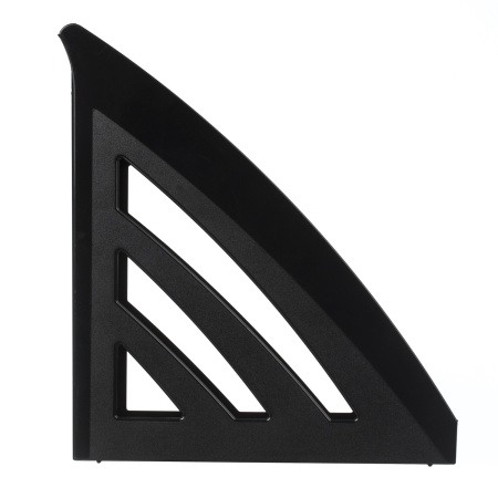 Лоток вертикальный для бумаг BRAUBERG "Office style", 245х90х285 мм, черный, 237278 - Лотки вертикальные (стойки-уголки)