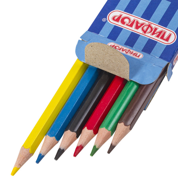 Карандаши цветные стираемые с ластиком ПИФАГОР "МАГИЯ", 6 цветов, пластиковые, 181573, 49 - Карандаши цветные