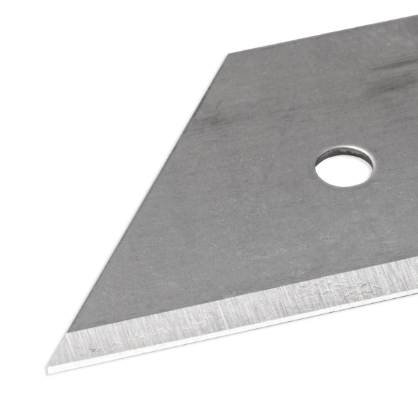 Лезвия для универсальных мощных ножей, 18 мм, BRAUBERG, КОМПЛЕКТ 5 ШТ., форма-трапеция, в пластиковом пенале, 236637 - Лезвия сменные для ножей