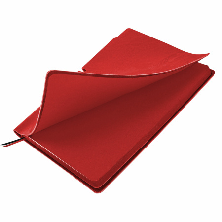 Блокнот А5 (140х200 мм), BRAUBERG "NEBRASKA", под кожу, 80 л., линия, красный, 113414 - Бизнес-блокноты и бизнес-тетради