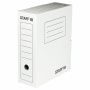 Короб архивный с клапаном А4 (260х325 мм), 100 мм, до 900 листов, микрогофрокартон, БЕЛЫЙ, STAFF, 128863 - Короба архивные