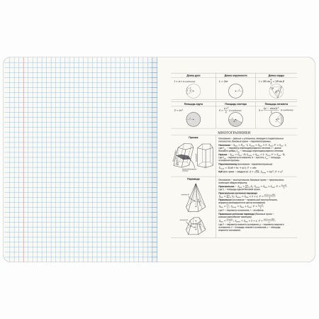 Тетрадь предметная "PASTEL" 48 л., SoftTouch, фольга, ГЕОМЕТРИЯ, клетка, BRAUBERG, 404314 - Тетради предметные