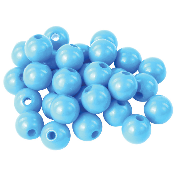 Бусины для творчества "Шарики", 8 мм, 30 грамм, бирюзовые, светло-голубые, голубые, ОСТРОВ СОКРОВИЩ, 661236 - Бусины для творчества