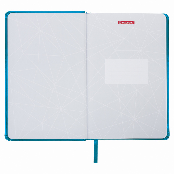 Ежедневник недатированный А5 138х213 мм BRAUBERG "Holiday" под кожу, 136 л., бирюзовый, 111866 - Ежедневники с покрытием "под кожу и ткань"