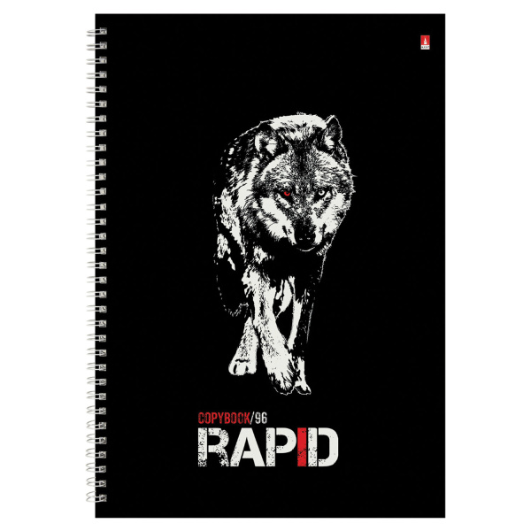 Тетрадь А4, 96 л., АЛЬТ, гребень, клетка, глянцевая ламинация, "Rapid" (3 вида), 7-96-1122 - Тетради формата А4