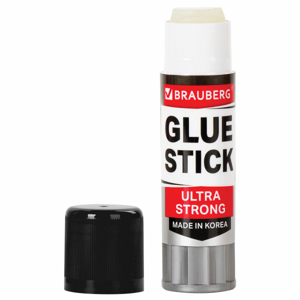 Клей-карандаш BRAUBERG ULTRA STRONG, УСИЛЕННАЯ ФОРМУЛА, 15 г, ЮЖНАЯ КОРЕЯ, 229545 - Клей-карандаш