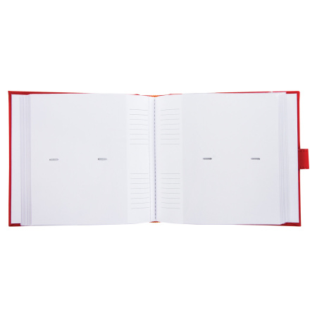 Фотоальбом BRAUBERG на 200 фото 10х15 см, под кожу, бумажные страницы, бокс, красный, 391193 - Фотоальбомы