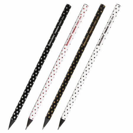 Карандаш чернографитный BRAUBERG "PREMIUM TURKEY", 1 шт., "Dots", НВ, 181563