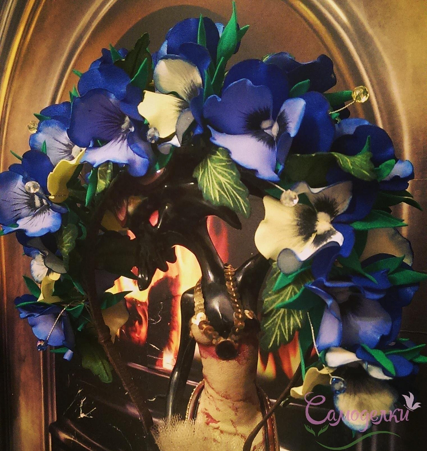 Ободок-венок "Анютино счастье"