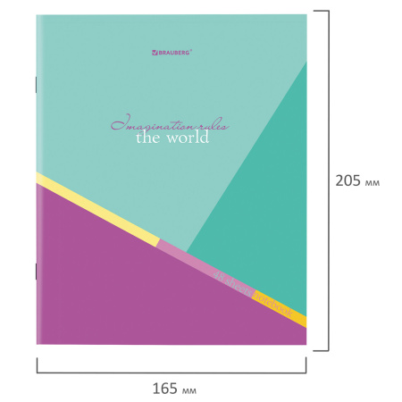 Тетрадь А5 48 л. BRAUBERG скоба, клетка, обложка картон, "Multicolor", 1 шт, 404361 - Тетради 40-48 листов