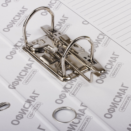 Папка-регистратор ОФИСМАГ с арочным механизмом, покрытие из ПВХ, 50 мм, синяя, 225753 - Папки-регистраторы с арочным механизмом